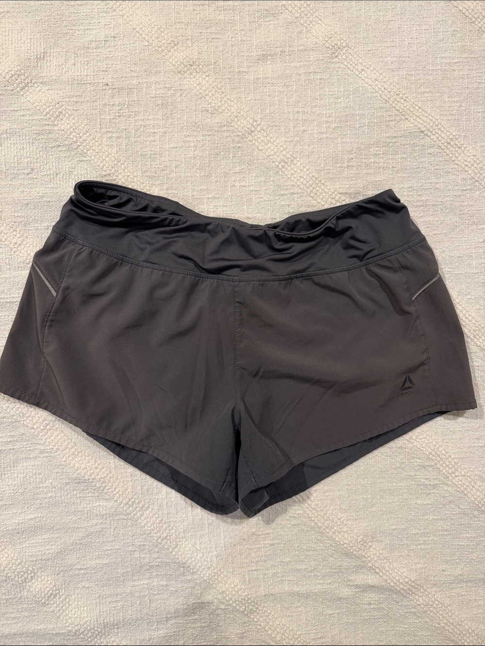 Reebok Women's Dark Gray Athletic Running Shorts